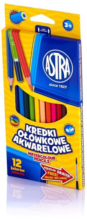 Kredki akwarelowe 12-kol., Astra