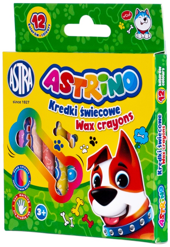 Kredki świecowe 12 kol. 8 mm. Astrino, Astra - obrazek 3