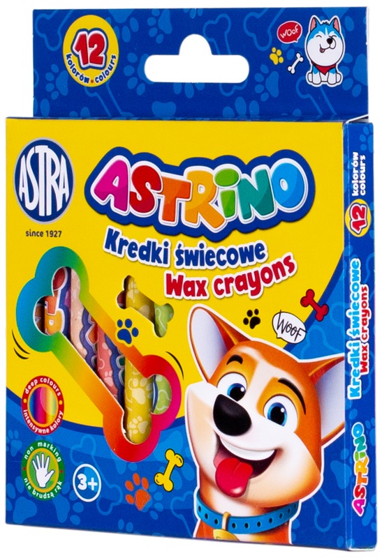 Kredki świecowe 12 kol. 8 mm. Astrino, Astra - obrazek 4