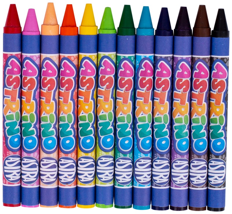 Kredki świecowe 12 kol. 8 mm. Astrino, Astra - obrazek 2