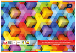 Blok rysunkowy kolor. A4 10 k. barwiony w masie, Interdruk