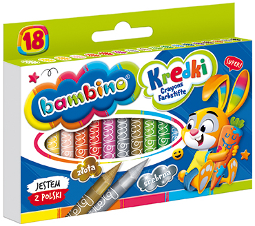 Kredki 18-kol. Bambino, St.Majewski - obrazek 2
