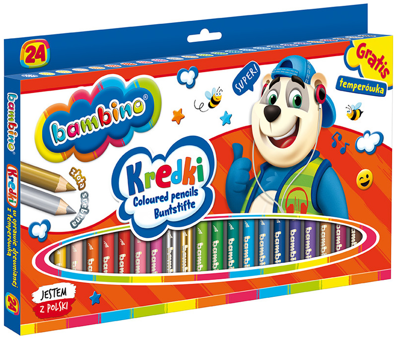 Kredki 24-kol.15 cm Jumbo drew. Bambino, St.Majewski - obrazek 2