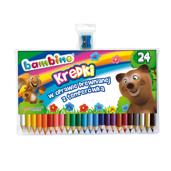 Kredki 24-kol.15 cm Jumbo drew. Bambino, St.Majewski - obrazek 3