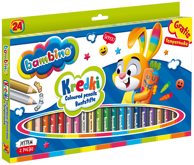 Kredki 24-kol.15 cm Jumbo drew. Bambino, St.Majewski - obrazek 4