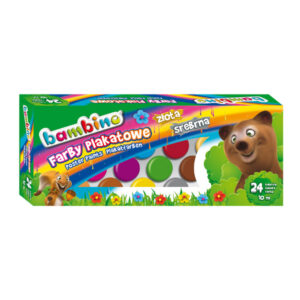 Farby plakatowe 24-kol. 10 ml. Bambino Standard, St.Majewski