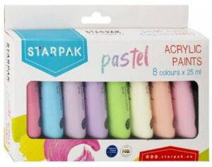 Farby akrylowe 8-kol. 25ml pastel, Starpak