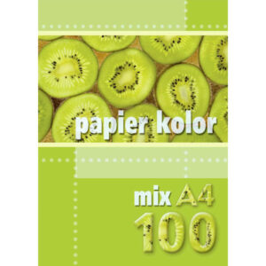 Papier kolor A4 80g/m2 mix kolorów op. 100 k., Kreska