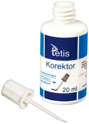 Korektor w płynie z pędzelkiem 20ml BK100-AP, Tetis