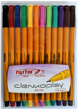 Cienkopisy RC-04 kpl. 12-kol. 403-120, Rystor