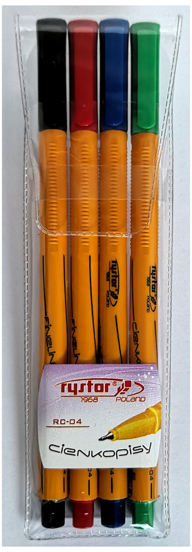 Cienkopisy RC-04 kpl. 4-kol. 403-220, Rystor