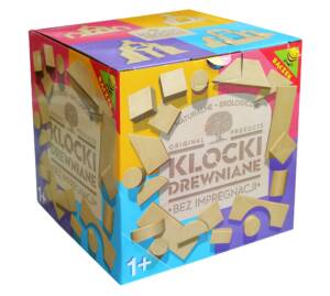Klocki drewniane ekologiczne w pudełku