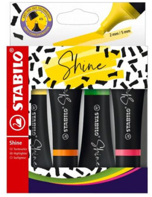 Zakreślacze Shine 4-kol., Stabilo