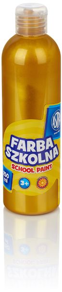 Farba szkolna 250 ml - metaliczna złota, Astra