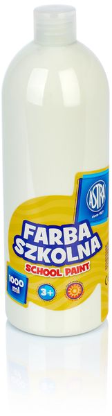 Farba szkolna 1000 ml - biała, Astra