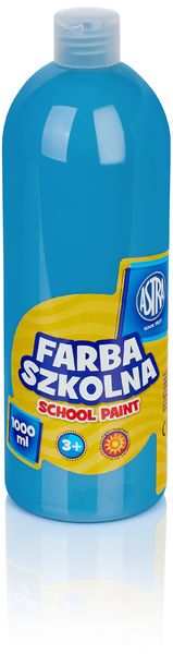Farba szkolna 1000 ml - niebieska, Astra