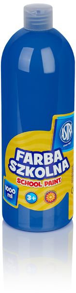 Farba szkolna 1000 ml - niebieska ciemna, Astra