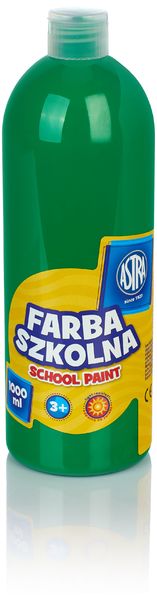 Farba szkolna 1000 ml - zielona jasna, Astra