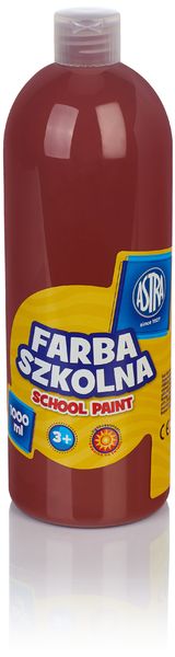 Farba szkolna 1000 ml - brązowa, Astra