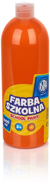 Farba szkolna 1000 ml - pomarańczowa, Astra