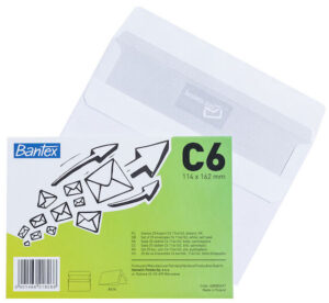 Koperta C6 biała SK 50 szt, Bantex