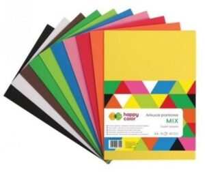 Pianka dekoracyjna A4 8ark, mix 8 kolorów, Happy Color