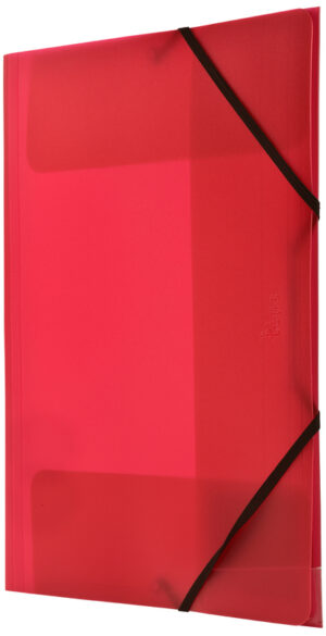 Teczka PP z gumką narożną A4 czerwony, Tetis