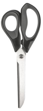 Nożyczki biurowe 21 cm (8 1/4") szare na blistrze, Tetis