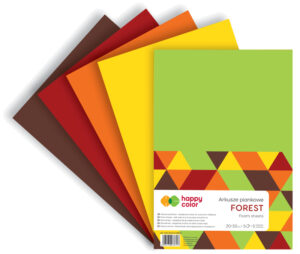 Pianka dekoracyjna A4, 5 ark, Forest, Happy Color
