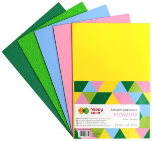 Pianka dekoracyjna A4 5 ark, FLOWER, Happy Color