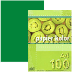 Papier kolor A4 80g/m2 ciemno-zielony op. 100 ark., Kreska