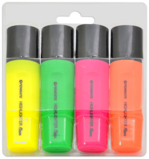 Zakreślacz neonowy komplet 4szt., Penmate