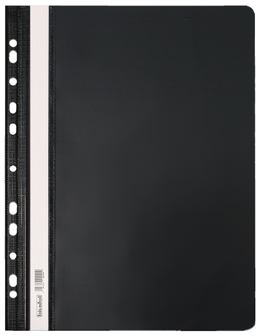 Skoroszyt wpinany plastikowy twardy A4 czarny, Biurfol