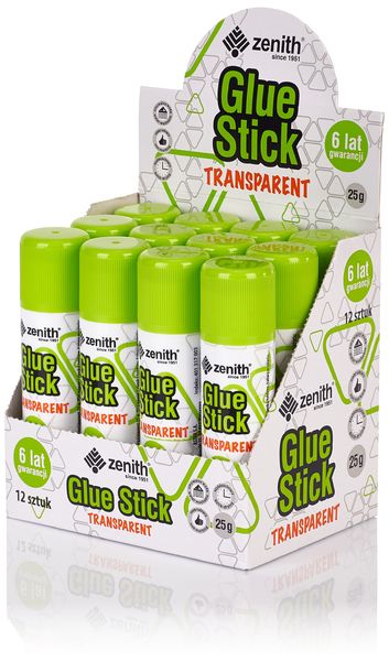 Klej w sztyfcie 25g transparentny, Zenith