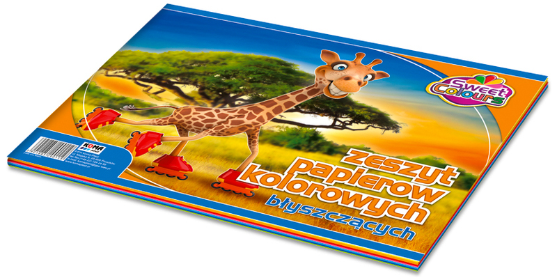 Zeszyt papierów kolorowych nabłyszcz. A4, Koma Plast