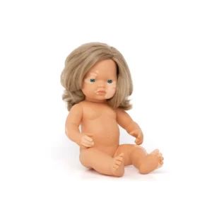 Lalka dziewczynka Europejka z bielactwem 38 cm