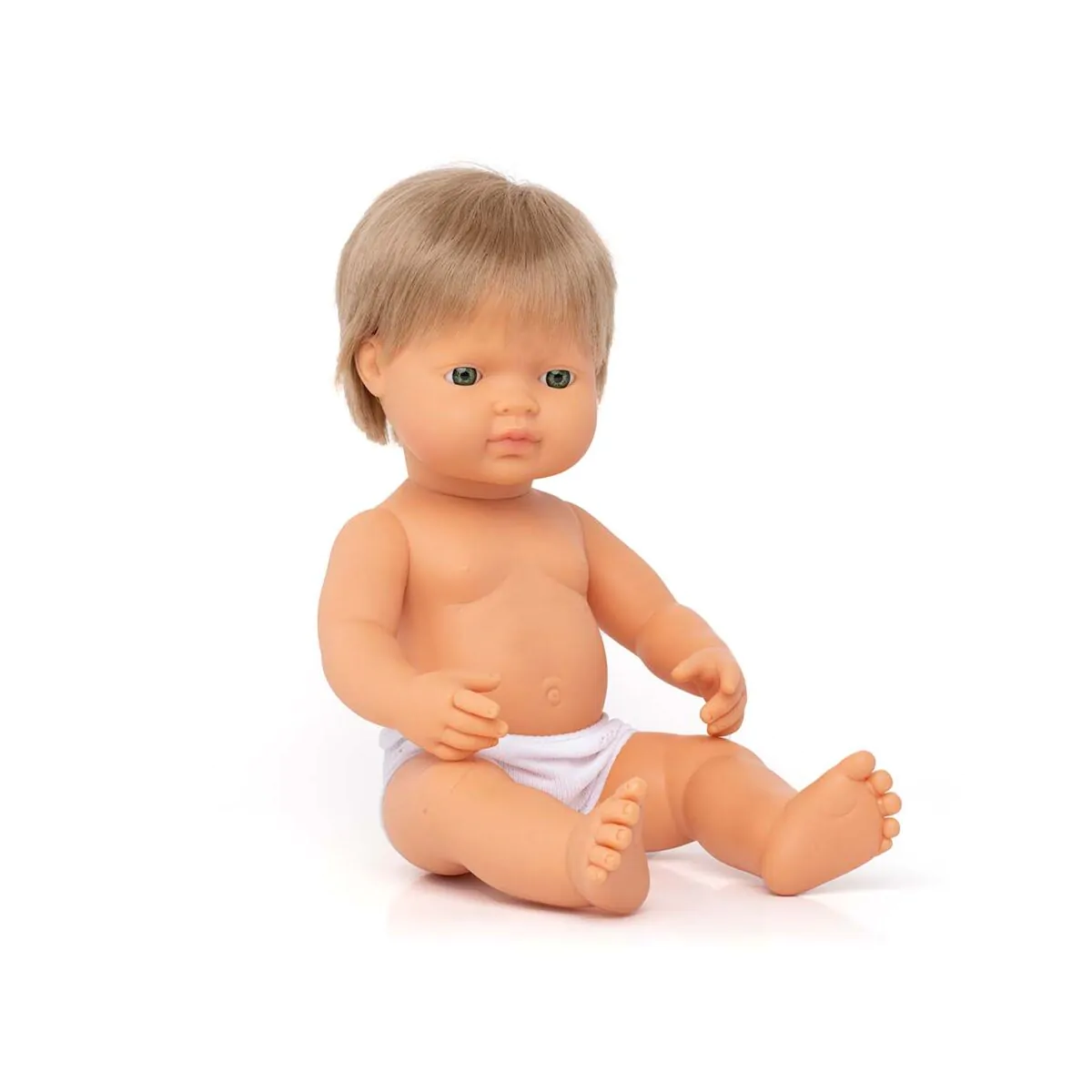 Lalka chłopiec Europejczyk ciemny blonyn 38 cm