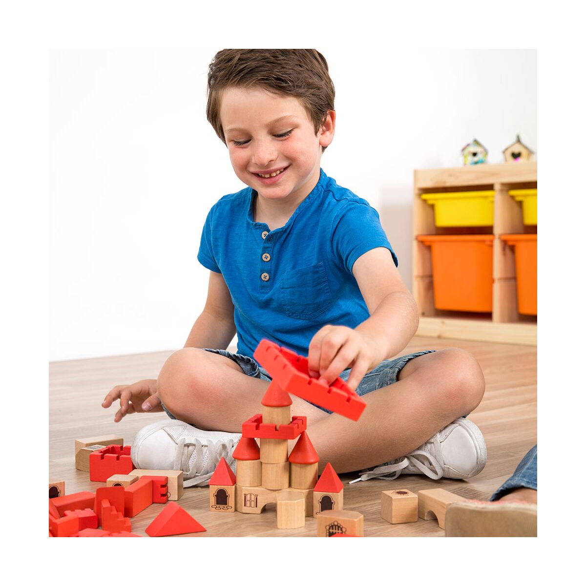 Drewniane Klocki Zamek 100 el. - obrazek 2