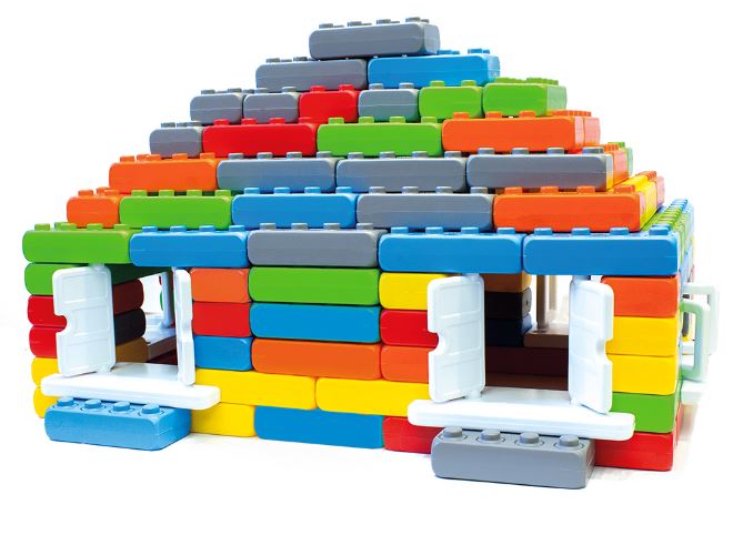 Klocki Cegła Junior okna + parapety - obrazek 2